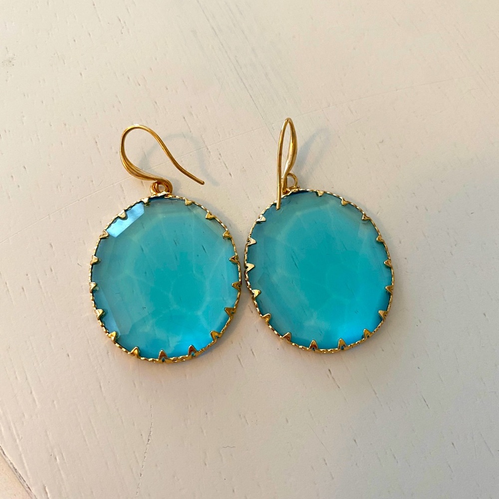 Light blue crystal earrings